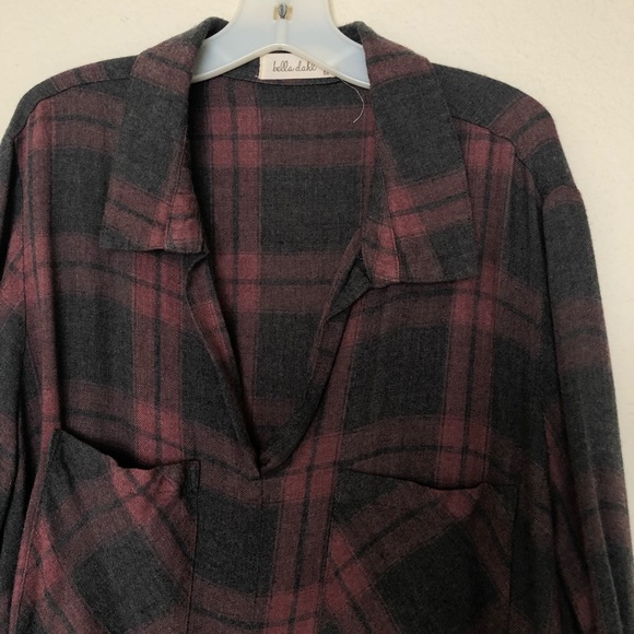 Bella Dahl red and black plaid dress - Picture 2 of 4